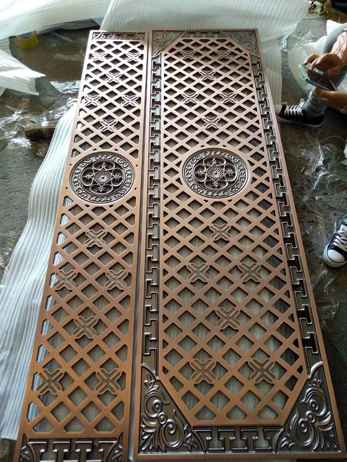 銅門（mén）窗加工樣品